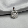 #D182 - Dije/Medalla Virgen De Guadalupe Con Piedra Zirconia Plata - LL2.5