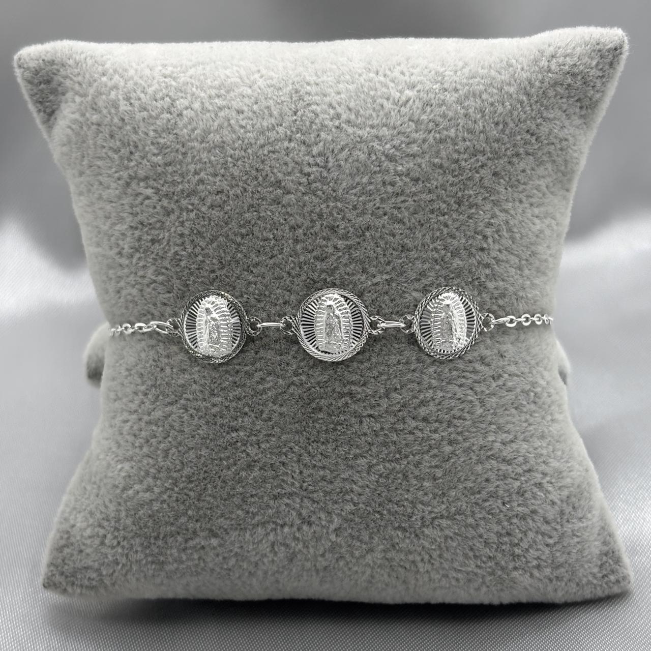 #PA113 - Pulsera Medalla Virgen Guadalupe Plata - F2.2