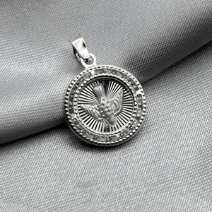 #D323 - Dije Circular Espíritu Santo Con Zirconia - LL1.5