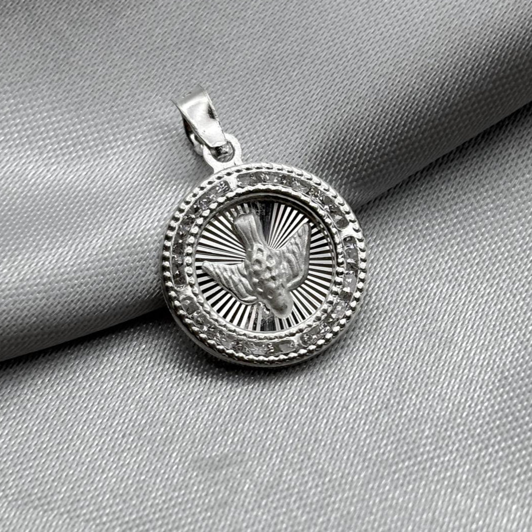 #D323 - Dije Circular Espíritu Santo Con Zirconia - LL1.5