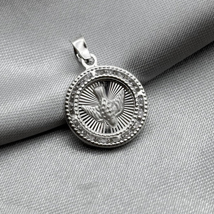 #D323 - Dije Circular Espíritu Santo Con Zirconia - LL1.5