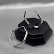 #ARR122 -Arracada Hexagonal Plata - CE3.7