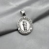 #D471 - Dije San Judas con Zirconia Plata - F2.8