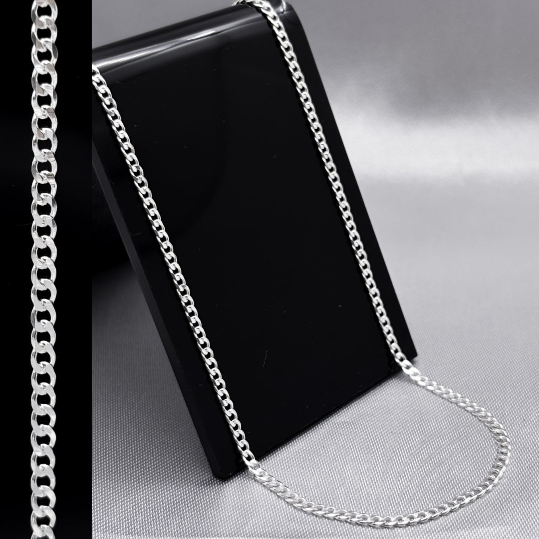 #CAD187 - Cadena Cubana Plata - 050 - 2 mm - CAD3.2