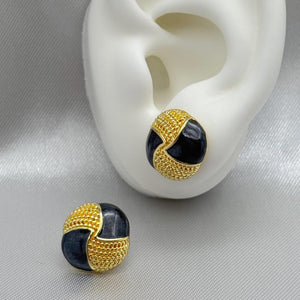 #ARL111 - Arete Circular Pequeño De Oro Laminado 18k