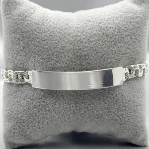 #ESC127 - Esclava Tejido Chino Plata - 8 mm - A06/26.9