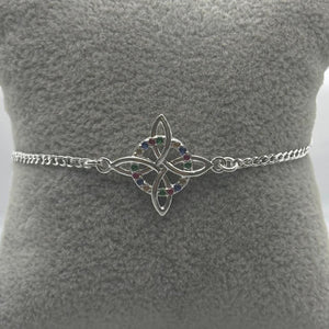 #PA114 - Pulsera Nudo De Bruja De Plata - F3.1