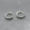 #H157 - Huggie De Plata Con Zirconia - F3.3