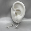 #H158 - Huggie Cruz Colgante Con Zirconia Plata - F3.2