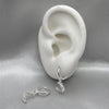 #H159 - Huggie Colgante De Luna Con Zirconia Plata - F3.0