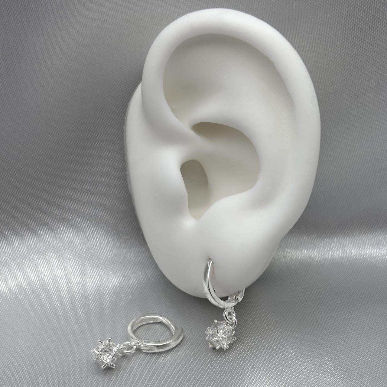 #H160 - Huggie Colgante Elegante Plata - F2.6