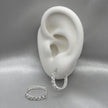 #H149 - Huggie Ovalado De Plata Con Ziconia - F3.0