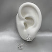#H150 - Huggie De Flor Con Zirconia Plata - F2.3