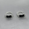 #H112 - Huggie Con Zirconia Plata - F4.0