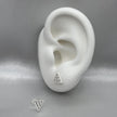 #BR170 - Broquel Triangular Con Zirconia Plata - LL1.7