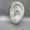 #BR170 - Broquel Triangular Con Zirconia Plata - LL1.7