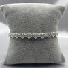 #PA300 - Pulsera Corazocitos Con Zirconias Plata - LL12.5