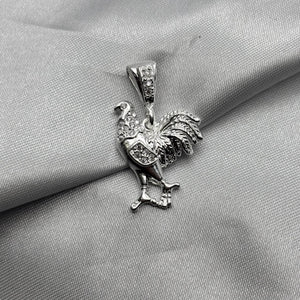#D243 - Dije Gallo Con Zirconias Plata - F4.4