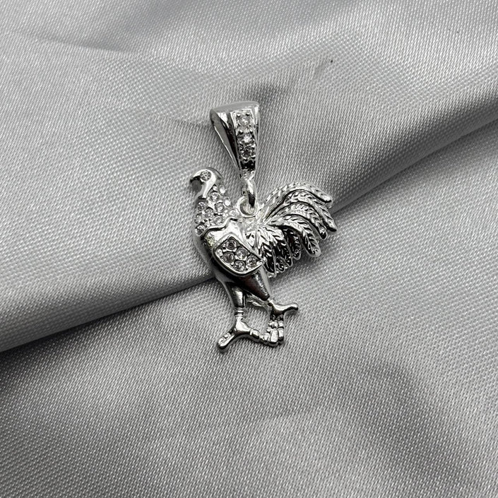 #D243 - Dije Gallo Con Zirconias Plata - F4.4