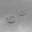 #H183 - Huggie Con Piedra Zirconia Plata - PU2.2