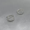 #H183 - Huggie Con Piedra Zirconia Plata - PU2.2