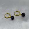 #HOL132 - Huggies Cuadro Colgante Con Zirconia Oro Laminado 18K