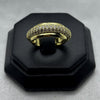 #AOL139- Anillo Ajustable Rodeado Con Zirconias Oro Laminado 18K