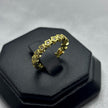 #AOL138 - Anillo Ajustable Estrellas Con Zirconia Oro Laminado 18K