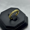 #AOL138 - Anillo Ajustable Estrellas Con Zirconia Oro Laminado 18K