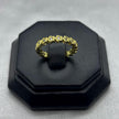 #AOL138 - Anillo Ajustable Estrellas Con Zirconia Oro Laminado 18K