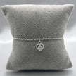 #PA192 - Pulsera Corazón Con Piedra Central Zirconia Plata - LL2.6