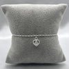 #PA192 - Pulsera Corazón Con Piedra Central Zirconia Plata - LL2.6