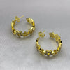 #ARRL123 - Arracada Estrellas Con Zirconia Oro Laminado 18K