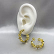 #ARRL123 - Arracada Estrellas Con Zirconia Oro Laminado 18K