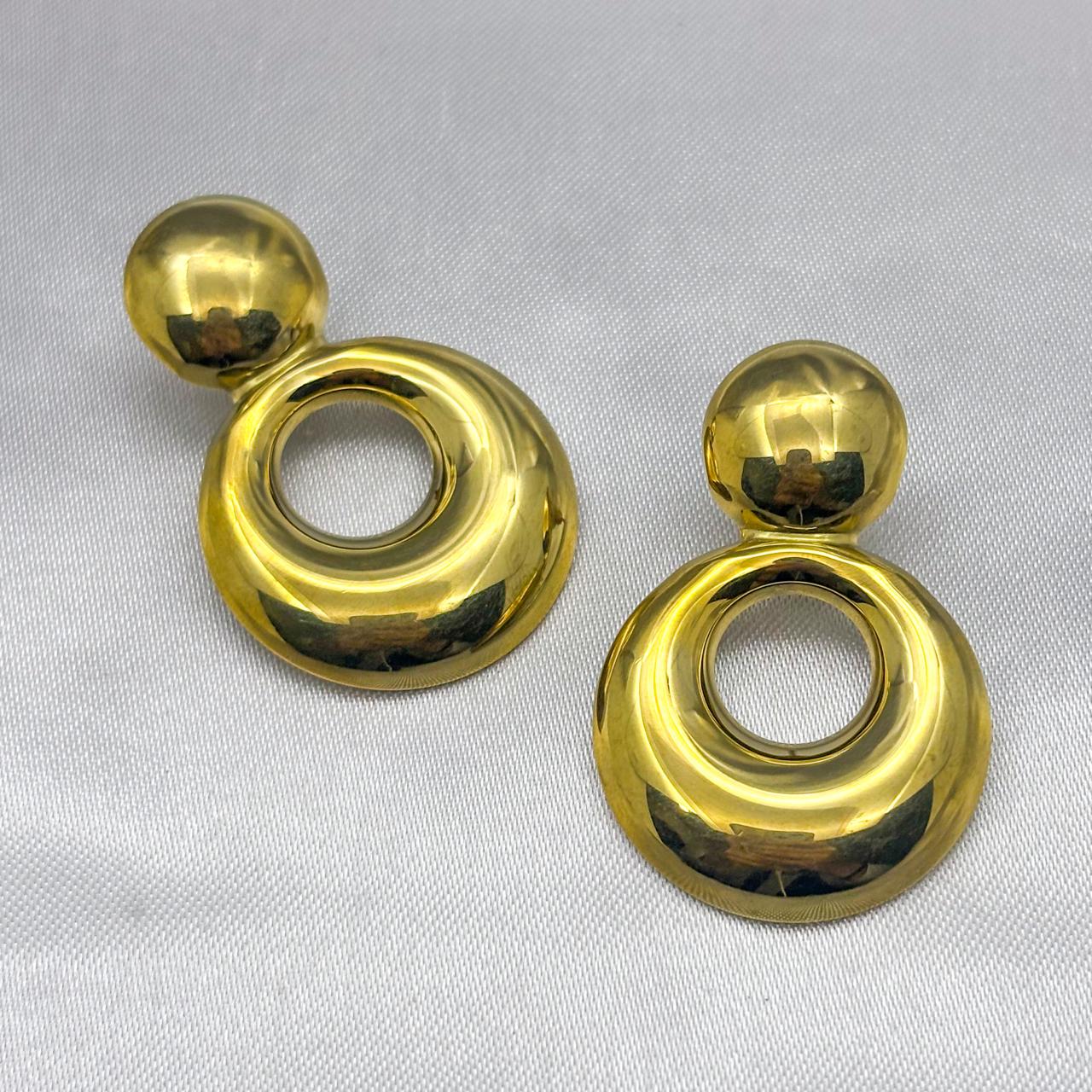 #ARL129 - Aretes Circulos Oro Laminado 18K