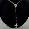 #MR108 - Rosario Virgen De Guadalupe Diamantada Plata - 3 mm - C08/7.8