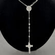 #MR131 - Rosario De San Benito Diamantada Plata - 3 mm - C08/7.7