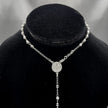 #MR131 - Rosario De San Benito Diamantada Plata - 3 mm - C08/7.7