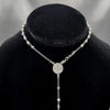 #MR131 - Rosario De San Benito Diamantada Plata - 3 mm - C08/7.7