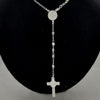 #MR131 - Rosario De San Benito Diamantada Plata - 3 mm - C08/7.7