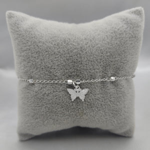 #T122 - Pulsera/Tobillera Mariposa Plata - C11/2.5