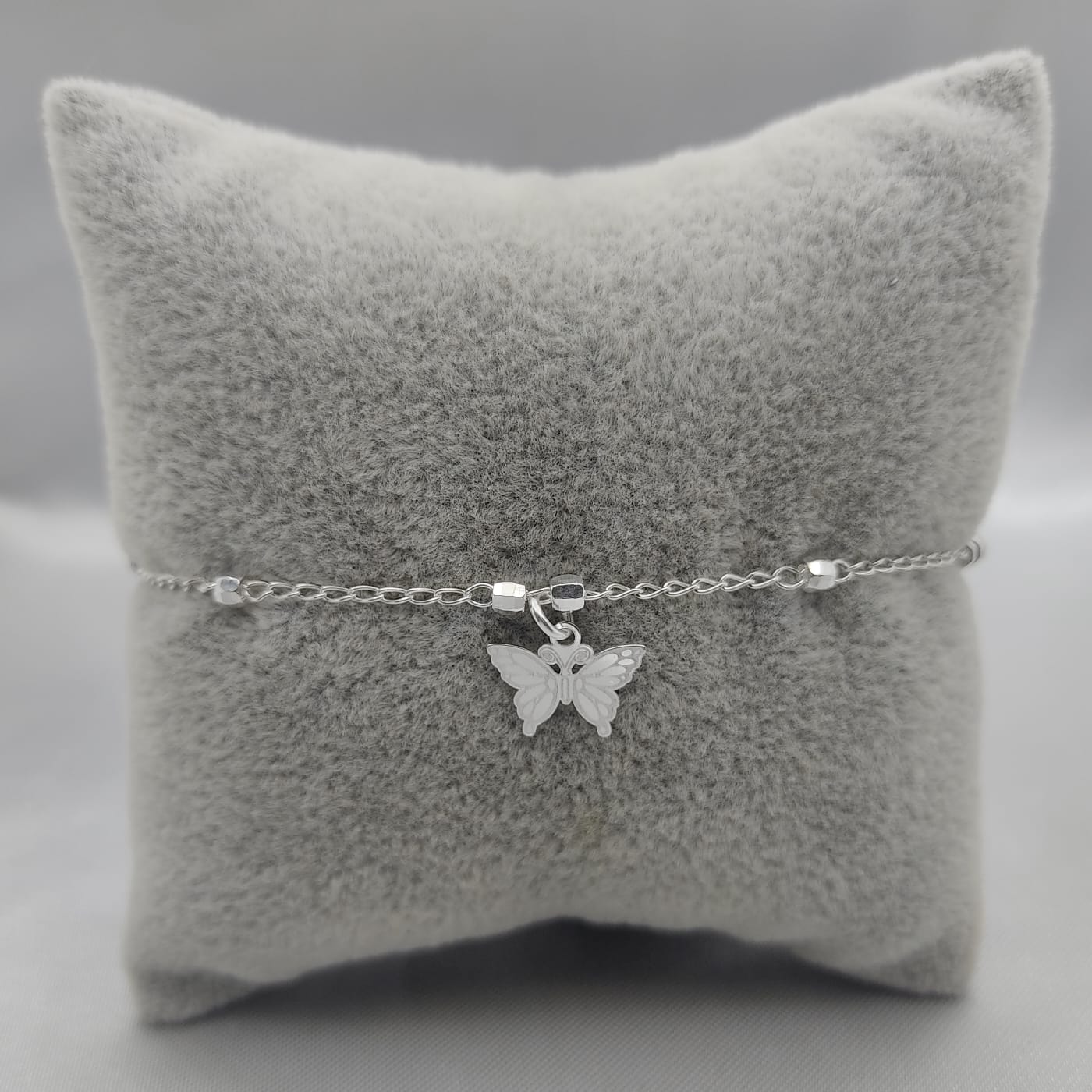 #T122 - Pulsera/Tobillera Mariposa Plata - C11/2.5