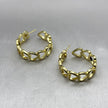 #ARRL141 - Arracada De Corazones Oro Laminado 18K