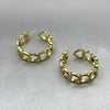 #ARRL141 - Arracada De Corazones Oro Laminado 18K