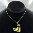 #GOL138 - Gargantilla Corazón Inflado Oro Laminado 18K