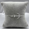 #PA219 - Pulsera Ancla Con Zirconia Plata - A09/2.4