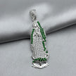 #D215 - Dije Virgen De Guadalupe Con Zirconia Plata - A09/7.2