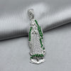 #D215 - Dije Virgen De Guadalupe Con Zirconia Plata - A09/7.2