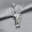#D419 - Dije San Judas Tadeo Con Zirconias Plata - A09/17.5