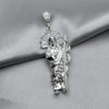 #D419 - Dije San Judas Tadeo Con Zirconias Plata - A09/17.5